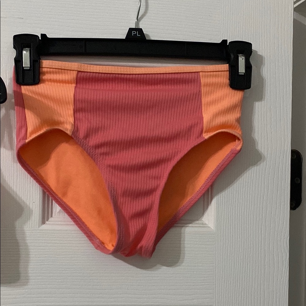 Justice Vibrant Orange and Pink Swim Set - Picture 4 of 4